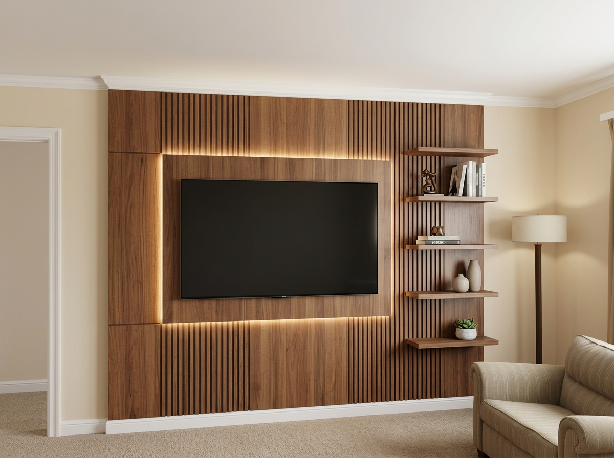 Living room transformation after
