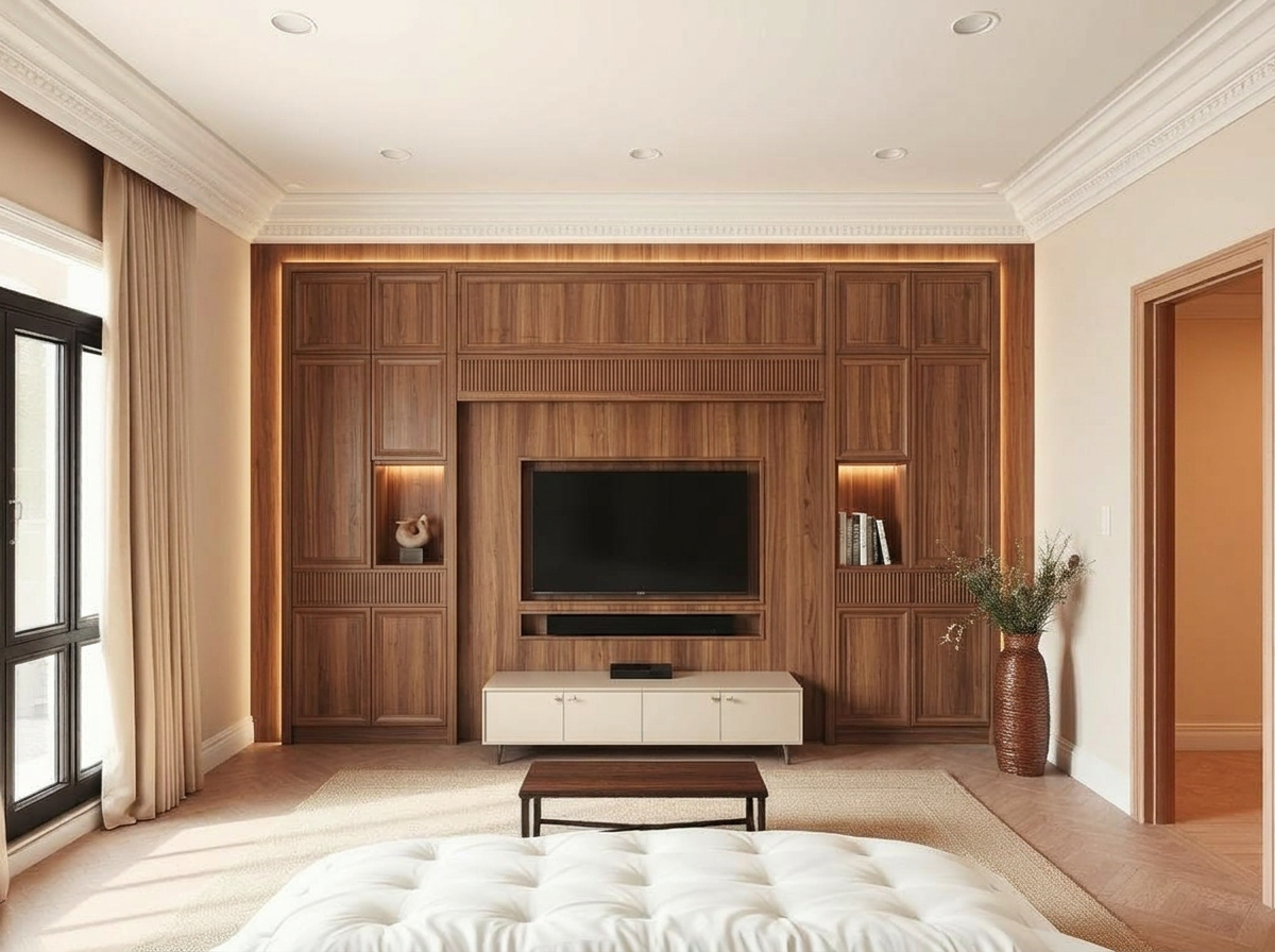 Private suite TV wall transformation after