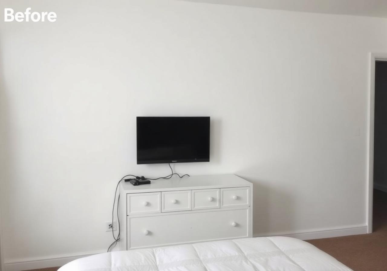 Master bedroom transformation before