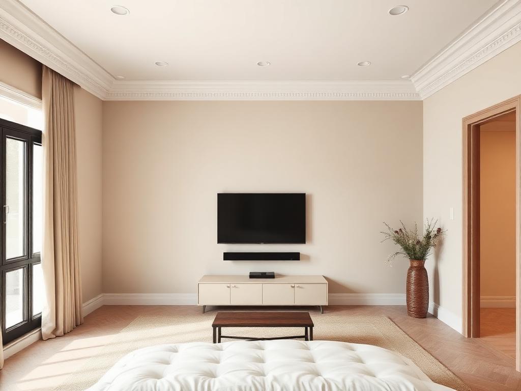 Private suite TV wall transformation before